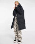 Фото #1 товара Object longline padded coat in black