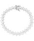 Cubic Zirconia Marquise-Cut Zigzag Style Tennis Bracelet