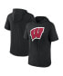 Men's Black Wisconsin Badgers Primary Logo Hoodie T-shirt Черный, L - фото #1