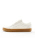 Vans Old Skool gum sole trainers in off white