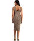 Фото #2 товара Women's Cheetah-Print Jersey Midi Dress, Created for Macy's