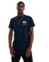 Tommy Jeans slim essential flag t-shirt in pale blue