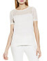 Фото #1 товара Vince Camuto Women's Short Sleeve pointelle Sweater White XL