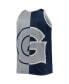 Фото #2 товара Men's Allen Iverson Navy, Gray Georgetown Hoyas Sublimated Player Big and Tall Tank Top