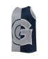 ფოტო #2 პროდუქტის Men's Allen Iverson Navy, Gray Georgetown Hoyas Sublimated Player Big and Tall Tank Top