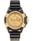 Men's Icon Active Swiss Chronograph Diamond (0.15 ct. t.w.) Black Silicone Strap Watch 44mm