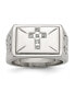 ფოტო #3 პროდუქტის Stainless Steel Cubic Zirconia Cross Band Ring