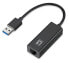 LevelOne Gigabit USB Network Adapter - Wired - RJ-45 - USB - 1000 Mbit/s - Black