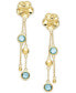 Swiss Blue Topaz Flower Dangle Drop Earrings (4 ct. t.w.) in 14k Gold-Plated Sterling Silver (Also in Citrine & Amethyst)