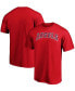 Фото #2 товара Men's Red Los Angeles Angels Official Wordmark T-shirt