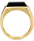 ფოტო #4 პროდუქტის EFFY® Men's Onyx & Diamond (3/4 ct. t.w.) Ring in 14k Gold