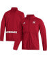 Фото #1 товара Куртка с половинной молнией Adidas Scarlet Nebraska Huskers AEROREADY для мужчин