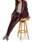 ფოტო #5 პროდუქტის Women's Kelly Faux-Leather Straight-Leg Pants