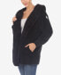 Фото #3 товара Women's Plush Hooded with Pockets Jacket