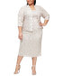 ფოტო #1 პროდუქტის Plus Size 2-Pc. Lace Jacket & Sheath Dress Set