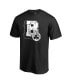 Фото #3 товара Men's Black Boston Celtics Letterman T-shirt