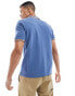 Farah cotton tipped polo top in blue