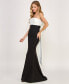 Фото #3 товара Juniors' Back-Bow Contrast Mermaid Gown, Created for Macy's