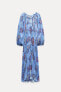 Фото #2 товара Платье-туника из ткани рами с принтом — zw collection ZARA