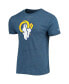 ფოტო #3 პროდუქტის Men's Heathered Royal Los Angeles Rams Alternative Logo Tri-Blend T-shirt