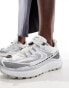 Фото #5 товара Bronx Trackerr trainers in white and silver