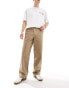 Фото #3 товара Jack & Jones – Worker-Hose in Beige mit Fischgrätmuster und weitem Schnitt