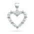 Gentle silver pendant with clear zircons PT19W