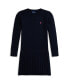 ფოტო #1 პროდუქტის Big Girls Mini Cable Pleated Cotton Sweater Dress