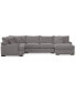 Фото #9 товара Rhyder 4-Pc. 80'' Fabric Sectional Sofa with Chaise, Created for Macy's