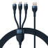 Фото #1 товара Flash Series II kabel USB USB-C Iphone Lightning microUSB 100W 1.2m niebieski