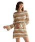 Фото #1 товара Платье женское CRESCENT Noelle Stripe Play Cover Up Mini Dress