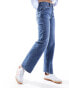 Mango straight leg jeans in dark blue Синий, 42 - фото #3