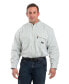 ფოტო #1 პროდუქტის Men's Flame Resistant Button Down Plaid Long Sleeve Work Shirt