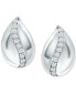 ფოტო #1 პროდუქტის Cubic Zirconia Teardrop Huggie Hoop Earrings, Created for Macy's