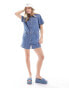 Levi's Heritage romper playsuit in blue wash denim BLAU, XS - фото #4