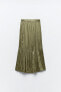 Фото #7 товара Плиссированная юбка из сатина ZARA