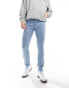 Фото #5 товара ONLY & SONS warp skinny fit jeans in light blue wash