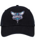 Men's Black Charlotte Hornets Team Logo Clean Up Adjustable Hat