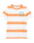 Фото #7 товара Kid 2-Piece Striped Jersey Henley & Pull-On Canvas Shorts Set 4