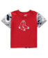 ფოტო #5 პროდუქტის Newborn and Infant Boys and Girls Red, Navy Boston Red Sox Pinch Hitter T-shirt and Shorts Set