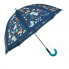EUREKAKIDS Blue children´s umbrella with dinosaur print