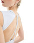 Фото #4 товара Lioness slinky open tie back top in pale blue