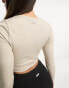 ASOS 4505 active long sleeve top in rib