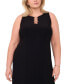 Фото #4 товара Plus Size Three-Ring Hardware Sleeveless Maxi Dress