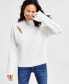 Фото #4 товара Women's Assymetrical-Cutout Sweater, Created for Macy's