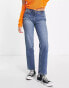 Фото #1 товара COLLUSION x005 straight leg jeans in mid blue wash