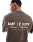 Фото #1 товара River Island ame le nuit logo t-shirt in brown