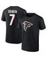 ფოტო #1 პროდუქტის Men's Bijan Robinson Black Atlanta Falcons Icon Name and Number T-shirt