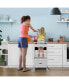 Фото #3 товара Kids Kitchen Foldable Step Stool w/ Chalkboard & Handrail 3-6 Yrs Old
