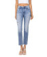 ფოტო #1 პროდუქტის Women's High Rise Cropped Slim Straight Jeans